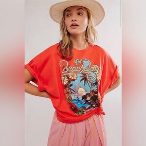 DAYDREAMER - Beach Boys Surfin USA Tee in Radiant Watermelon NWT